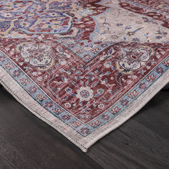 Rugs Depot RW1008 – Machine Washable Persian Medallion Rug | Traditional Oriental Vintage Carpet for Living Room, Bedroom & Dining