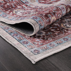 Rugs Depot RW1008 – Machine Washable Persian Medallion Rug | Traditional Oriental Vintage Carpet for Living Room, Bedroom & Dining