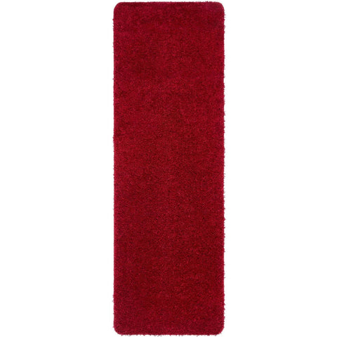 Washable Red Shaggy Rug