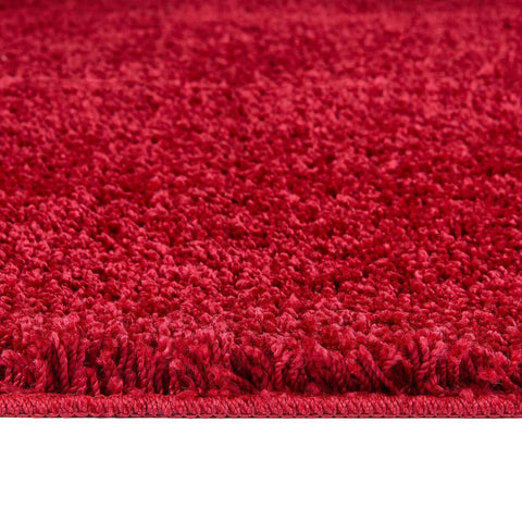 Washable Red Shaggy Rug