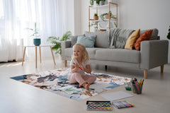 Rugs Depot Bohemian Abstract Splash Washable Rug Design NL1004