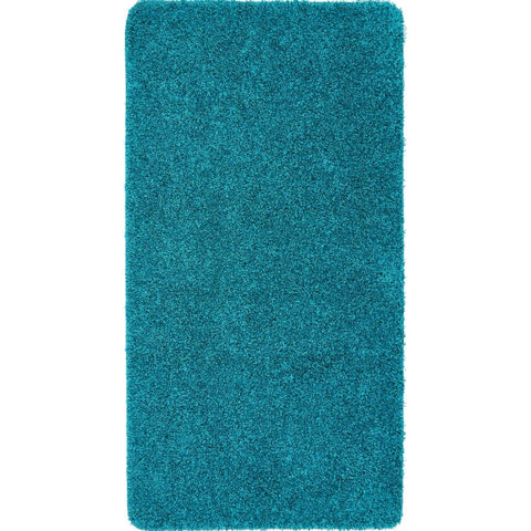 Washable Teal Shaggy Rug