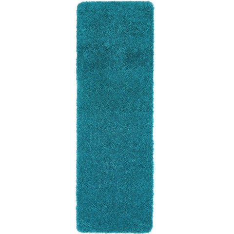 Washable Teal Shaggy Rug