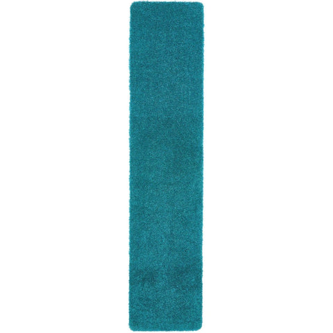 Washable Teal Shaggy Rug