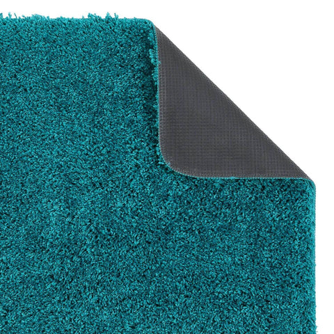Washable Teal Shaggy Rug