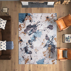 Rugs Depot Bohemian Abstract Splash Washable Rug Design NL1004