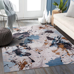 Rugs Depot Bohemian Abstract Splash Washable Rug Design NL1004