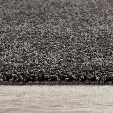 Washable Charcoal Shaggy Rug