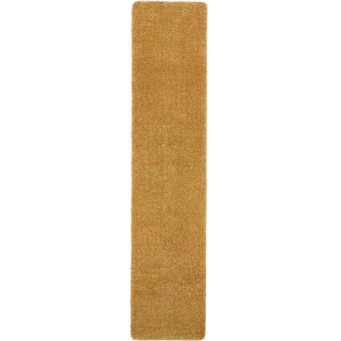 Washable Ochre Shaggy Rug