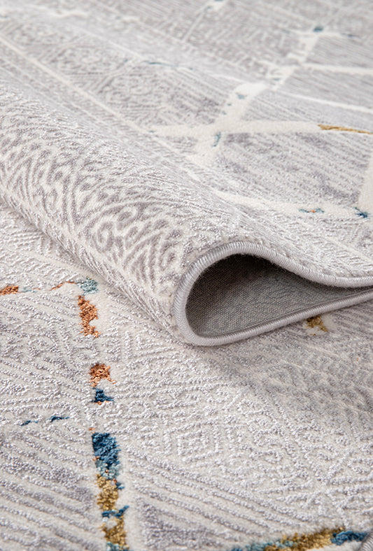 Rugs Depot Grey Modern Zenta ZN006 Area Rug – Acrylic and Polyester, Non‑Shed, Easy‑Clean, Durable | Bedroom, Study, Kids Room, Entryway