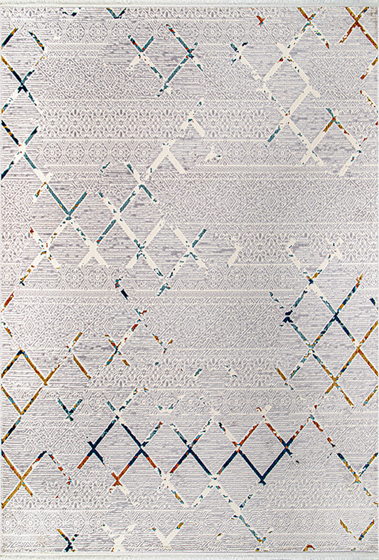 Rugs Depot Grey Modern Zenta ZN006 Area Rug – Acrylic and Polyester, Non‑Shed, Easy‑Clean, Durable | Bedroom, Study, Kids Room, Entryway