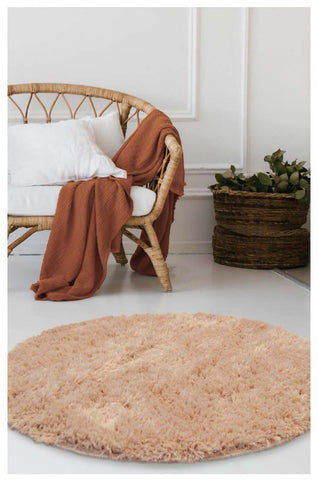 Soft Washable Beige Shaggy Rug | SA-02