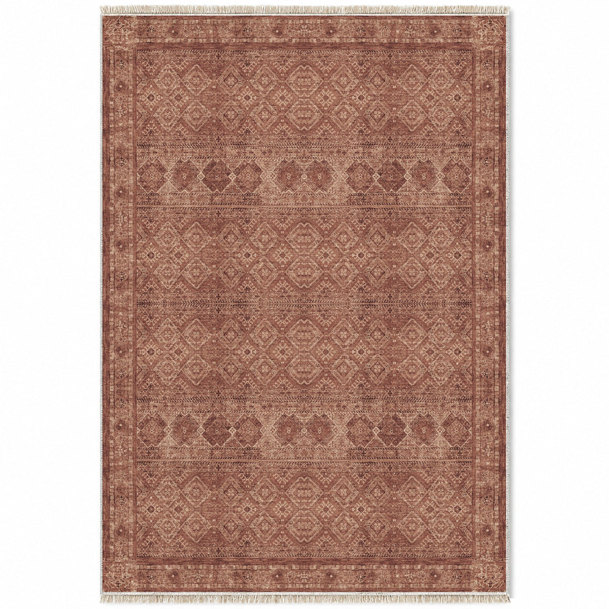Anatolian Tonal Faded & Madder washable rug top view