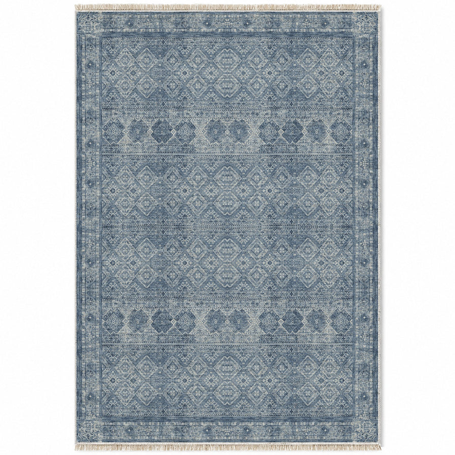 Anatolian Tonal Indigo & Ash Washable Rug