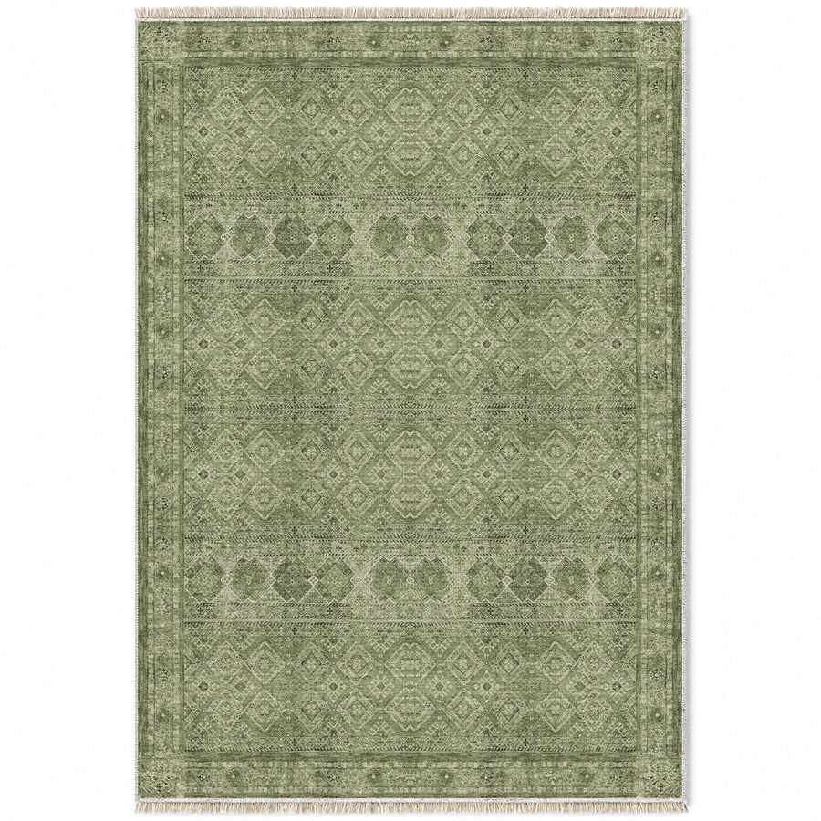Anatolian Tonal Olive & Flax Washable Rug