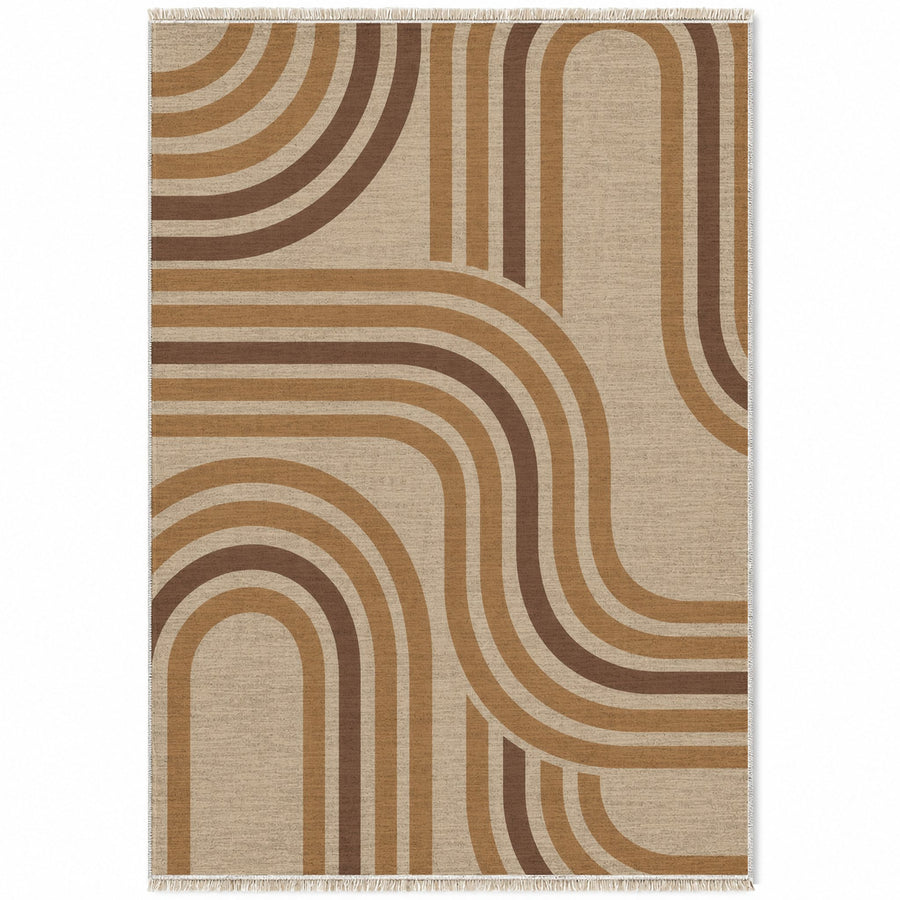 Arc Field Oat & Cocoa Organic Washable Rug