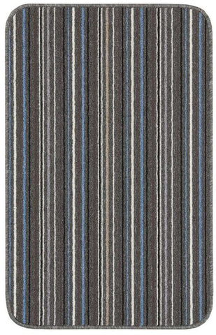 Stockholm Lead/Light Blue Washable Mat