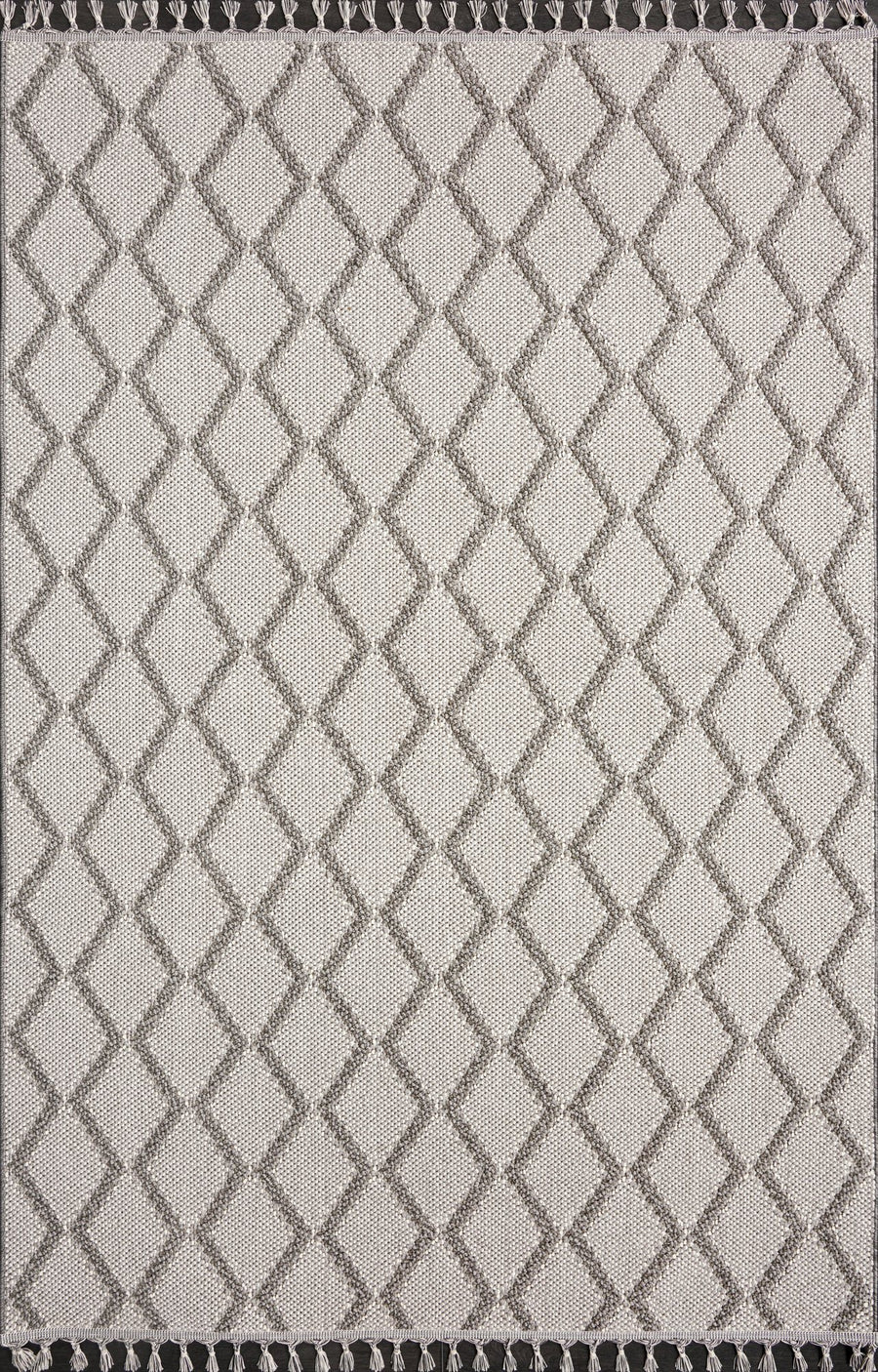 Beige & Ivory Wave Trellis Indoor Outdoor Rug | Natura 9963