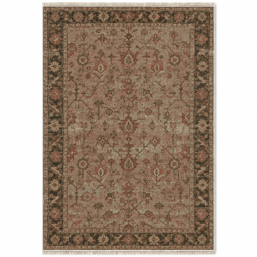 Beshir Garden Clay & Sage Afghan Washable Rug