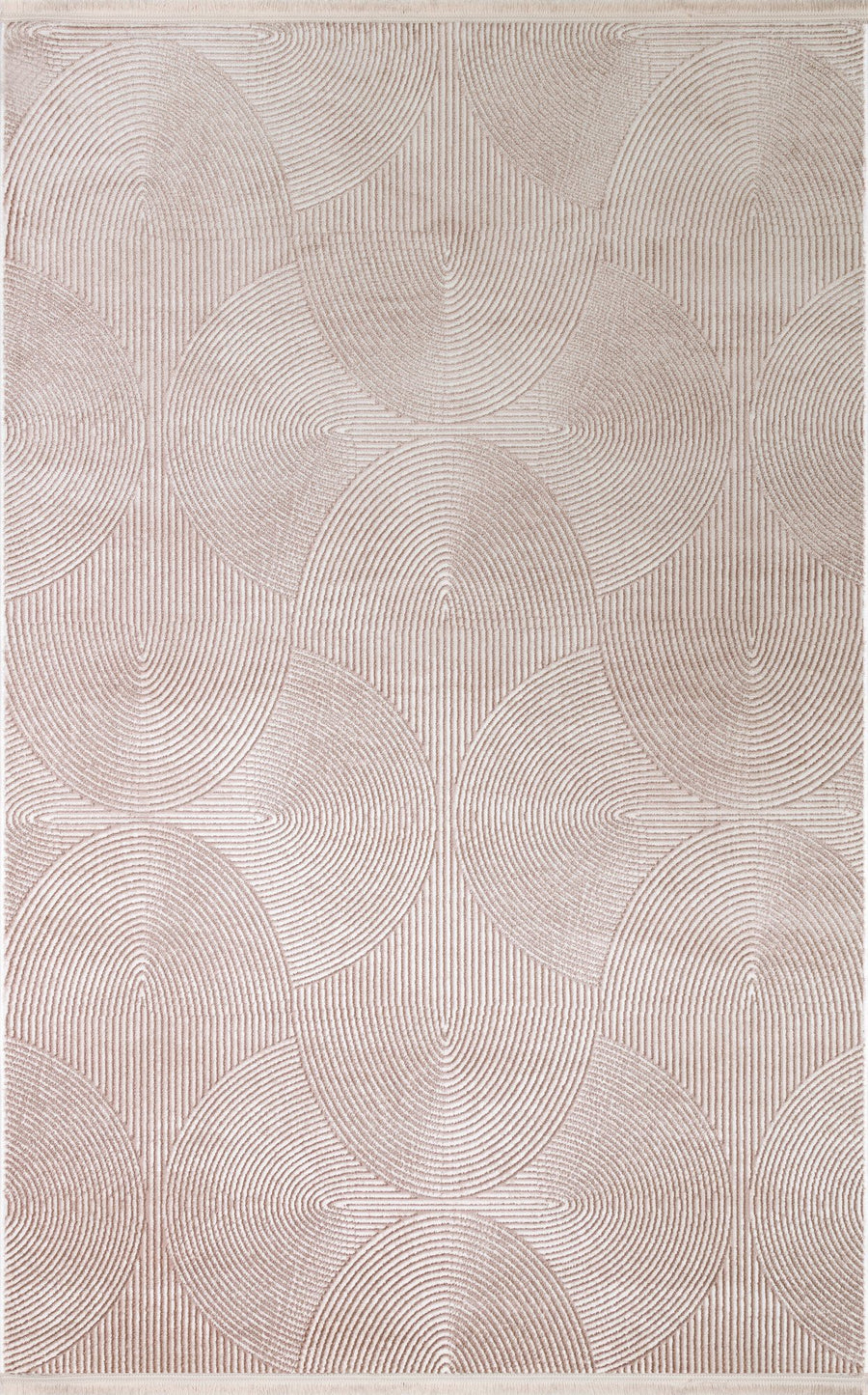 Blush Pink Soft Wave Area Rug | Cunda CN011