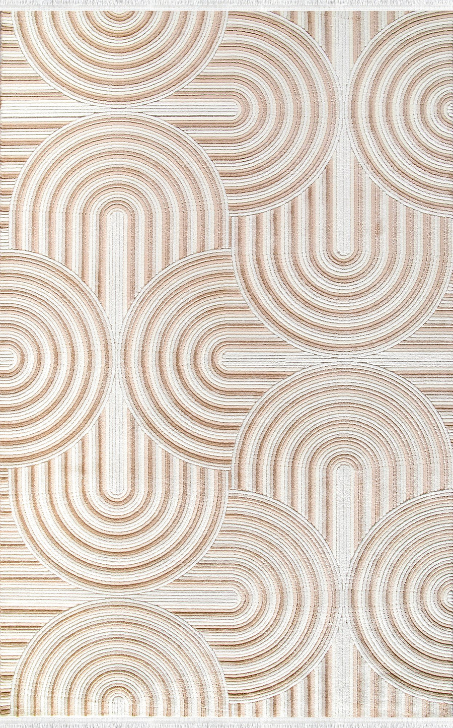 Cream & Beige Arch Relief Area Rug | Boyut BY001