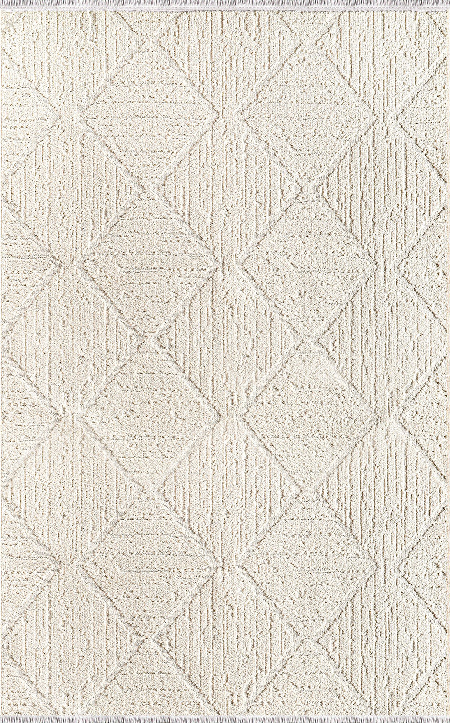 Cream Diamond Relief Area Rug | Jolly JL001