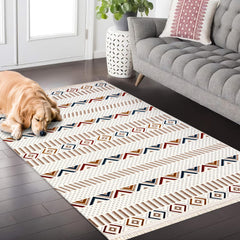 RUGS DEPOT Area Rug for Living Room, Bedroom & Hallway – Soft & Durable Low Pile Area Rugs – Bohemian, Aztec & Boho Style – Pet & Kid-Friendly, Ideal for High-Traffic Areas (Copy)