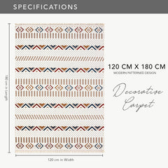 RUGS DEPOT Area Rug for Living Room, Bedroom & Hallway – Soft & Durable Low Pile Area Rugs – Bohemian, Aztec & Boho Style – Pet & Kid-Friendly, Ideal for High-Traffic Areas (Copy)