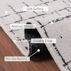 Machine Washable Rug NT201 – WHITE Soft Chenille