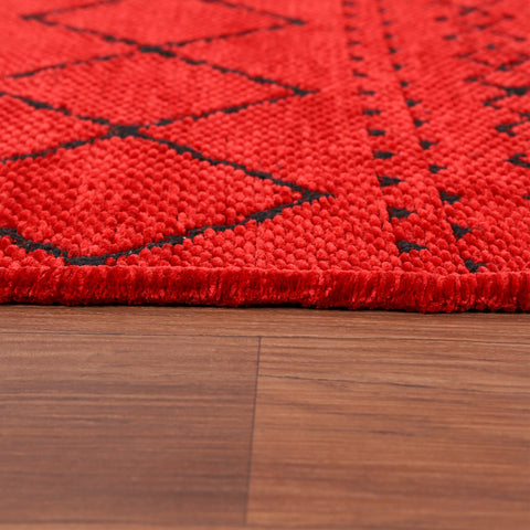 Machine Washable Rug RW1801 – RED Soft Chenille