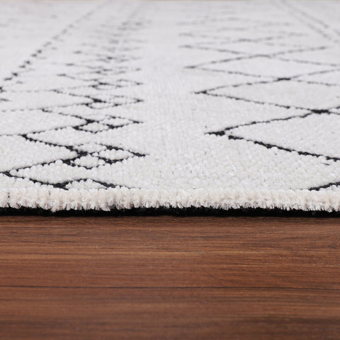 Machine Washable Rug RW1801 – WHITE Soft Chenille