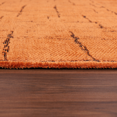 Machine Washable Rug NT201 – ORANGE Soft Chenille