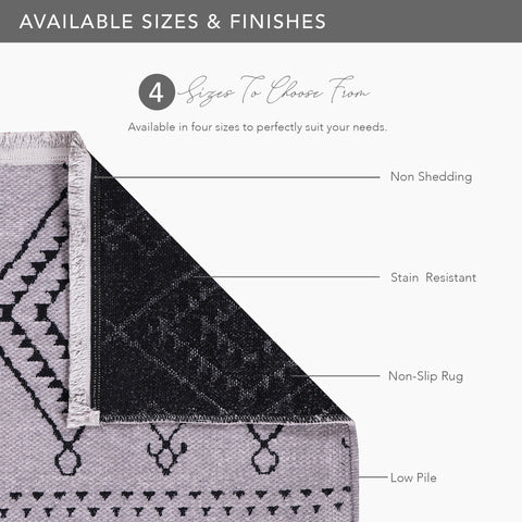 Machine Washable Rug RW1801 – GRAY Soft Chenille