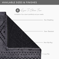 Machine Washable Rug RW1801 – DARK GRAY Soft Chenille