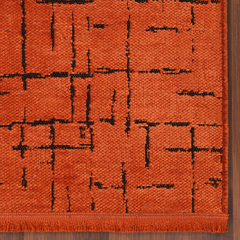 Machine Washable Rug NT201 – ORANGE Soft Chenille