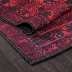 Rugs Depot RW1009 – Machine Washable Red Tribal Medallion Rug | Oriental Geometric Carpet for Living Room, Bedroom & Office