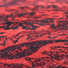 Rugs Depot RW1010 – Machine Washable Red Vintage Floral Rug | Damask-Inspired Oriental Carpet for Living Room, Bedroom & Dining