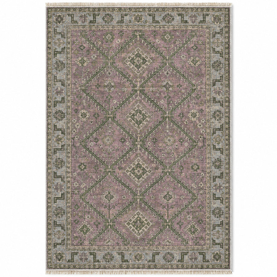 Diamond Rampart Graphite & Linen Seljuk Washable Rug