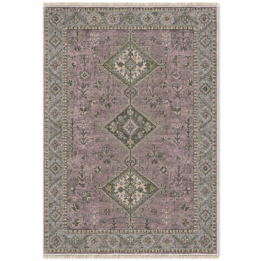 Dosemealti Diamond Graphite & Linen Anatolian Washable Rug