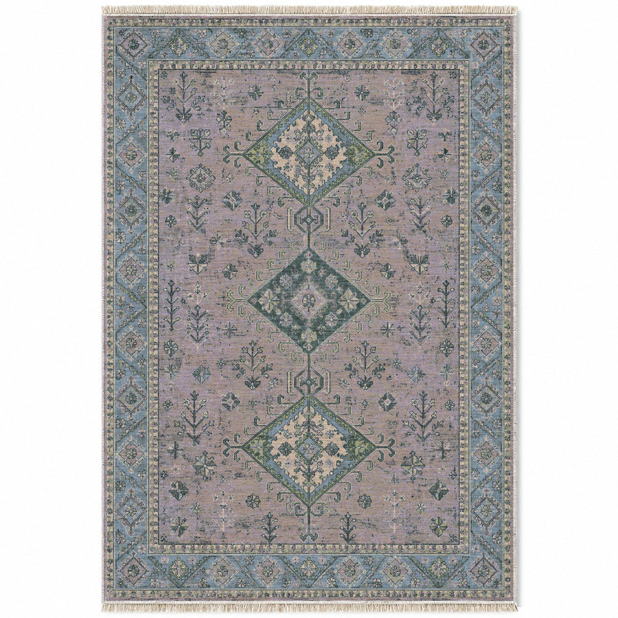 Dosemealti Diamond Mineral Blue Anatolian Washable Rug