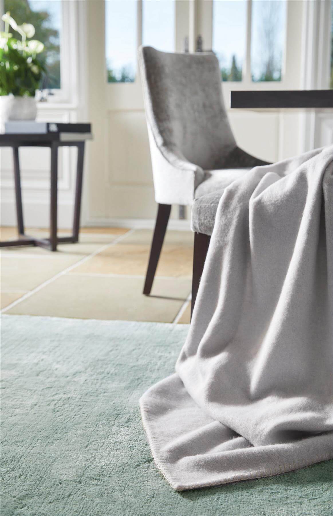 Hush Solid Aqua Luxury Rug — room photo 4