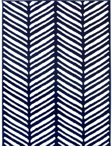 Maestro Herringbone Blue Rug