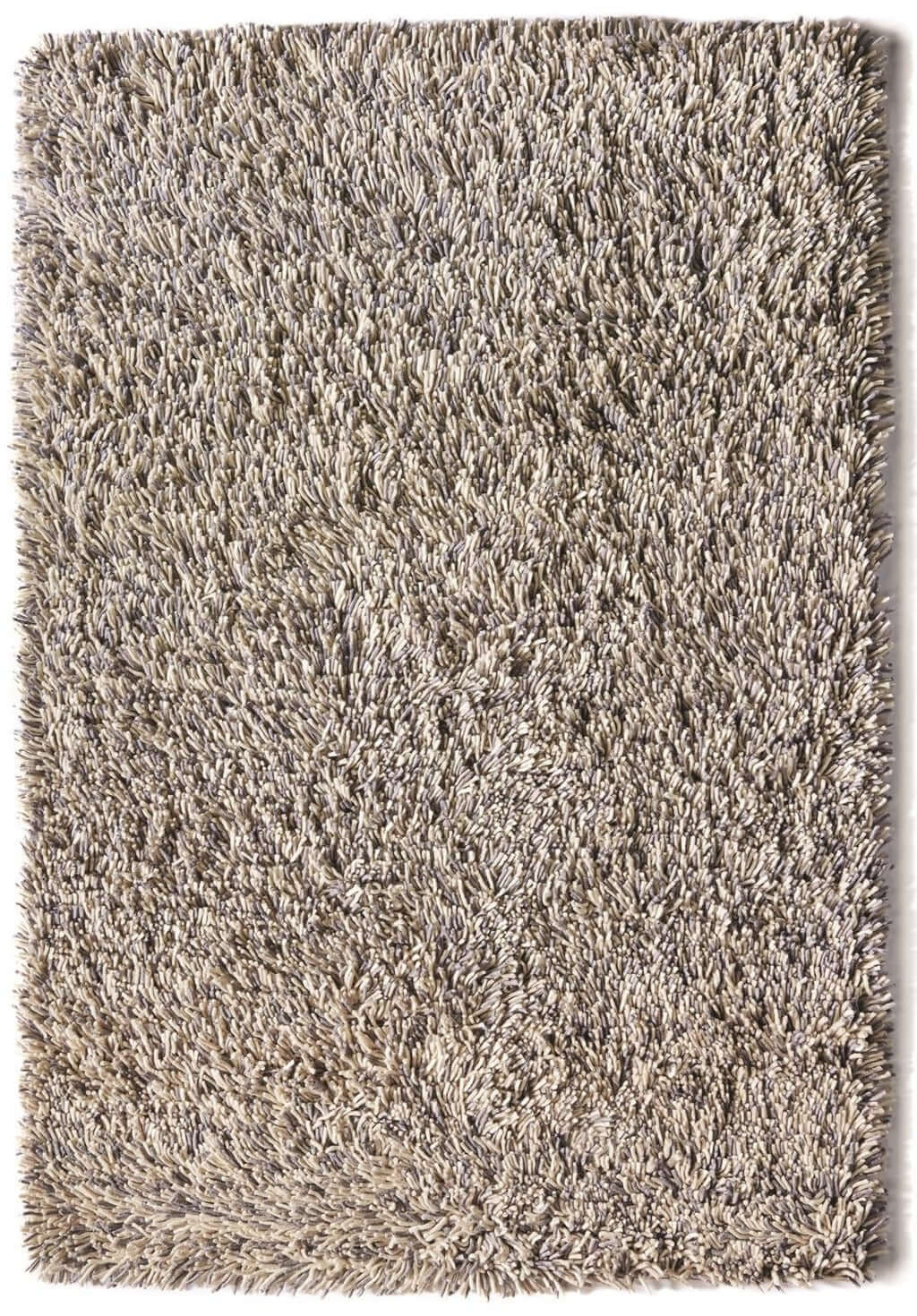 Imperial Mid Grey Mix Shaggy Pile Wool Rug — top view