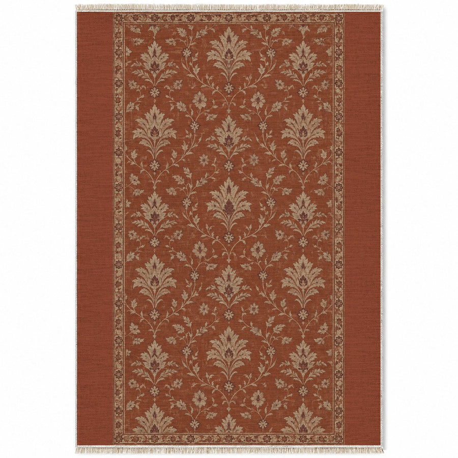 Faded Allover Rust & Sand Vintage Washable Rug