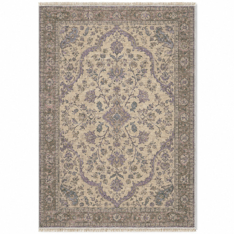 Gordes Garden Graphite & Linen Anatolian Washable Rug