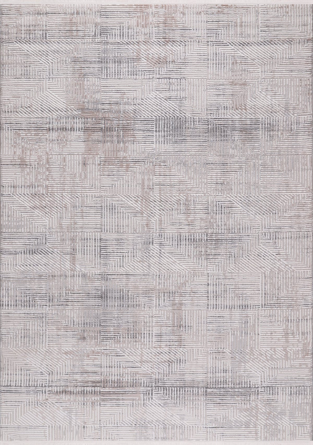 Grey & Ivory Distressed Abstract Area Rug 1378 top view