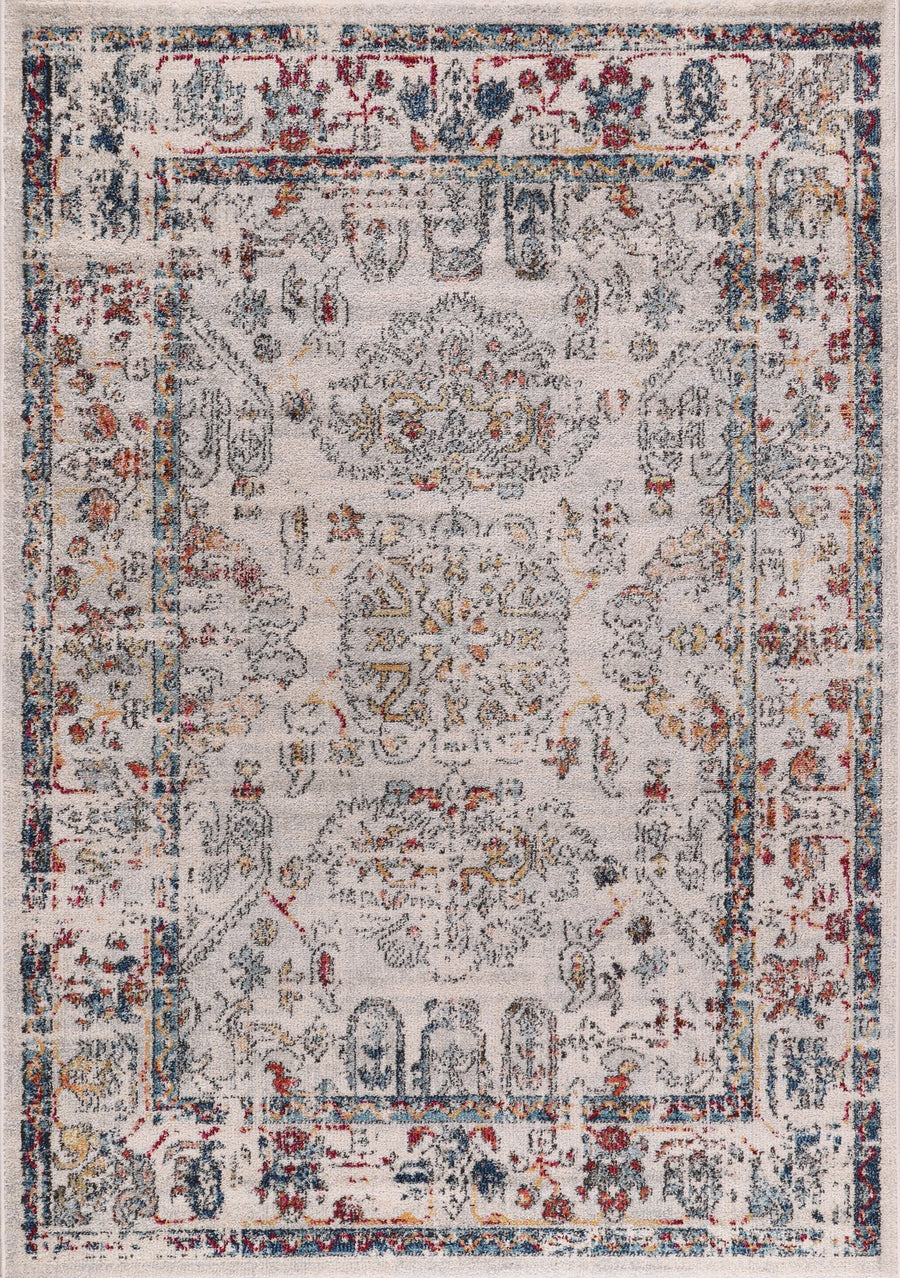 Grey & Rose Distressed Persian Vintage Rug | Vintage 7659