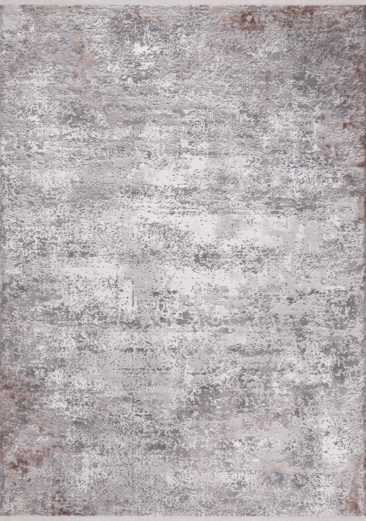 Grey & Terracotta Distressed Abstract Area Rug 1483 top view