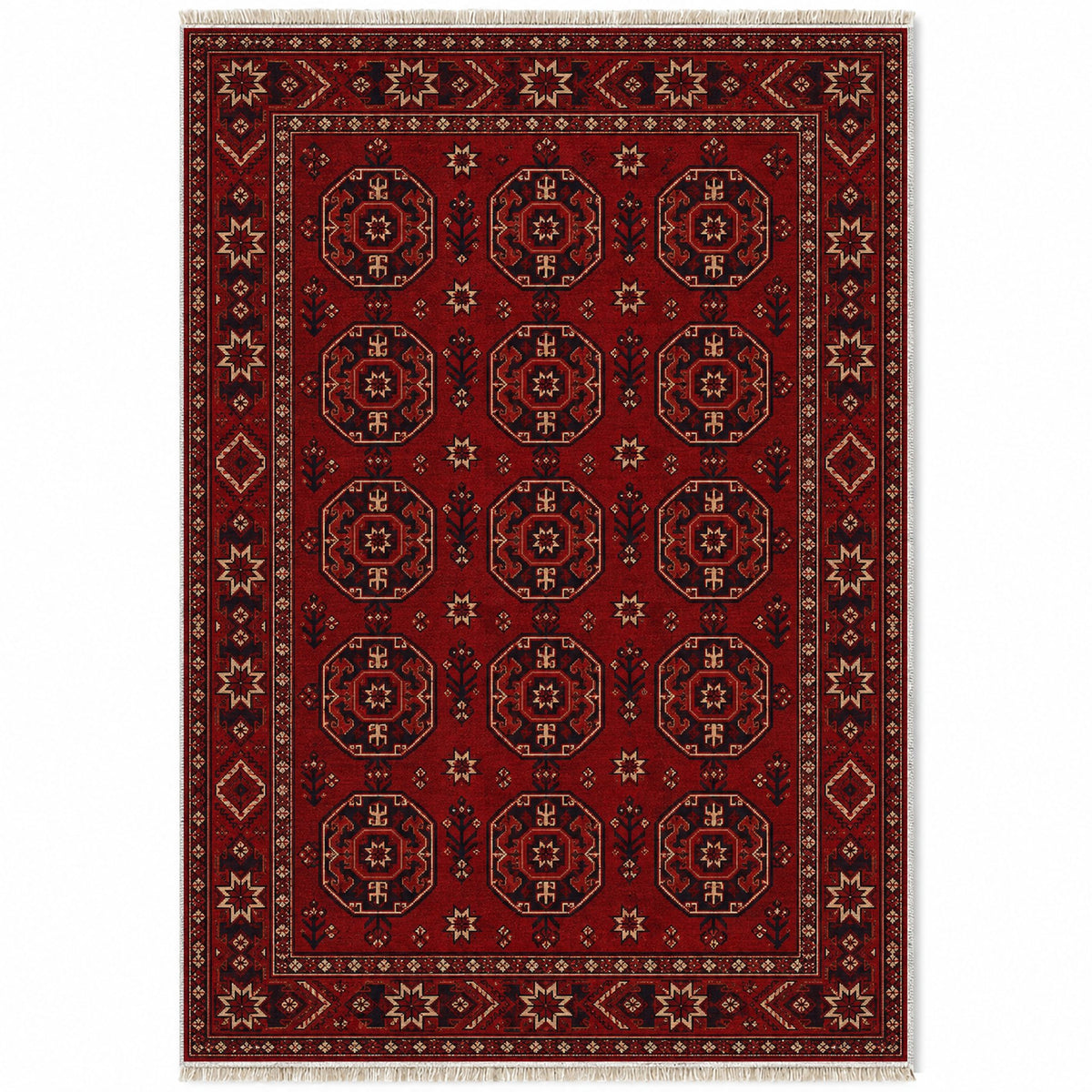 Gul Ruby washable rug top view