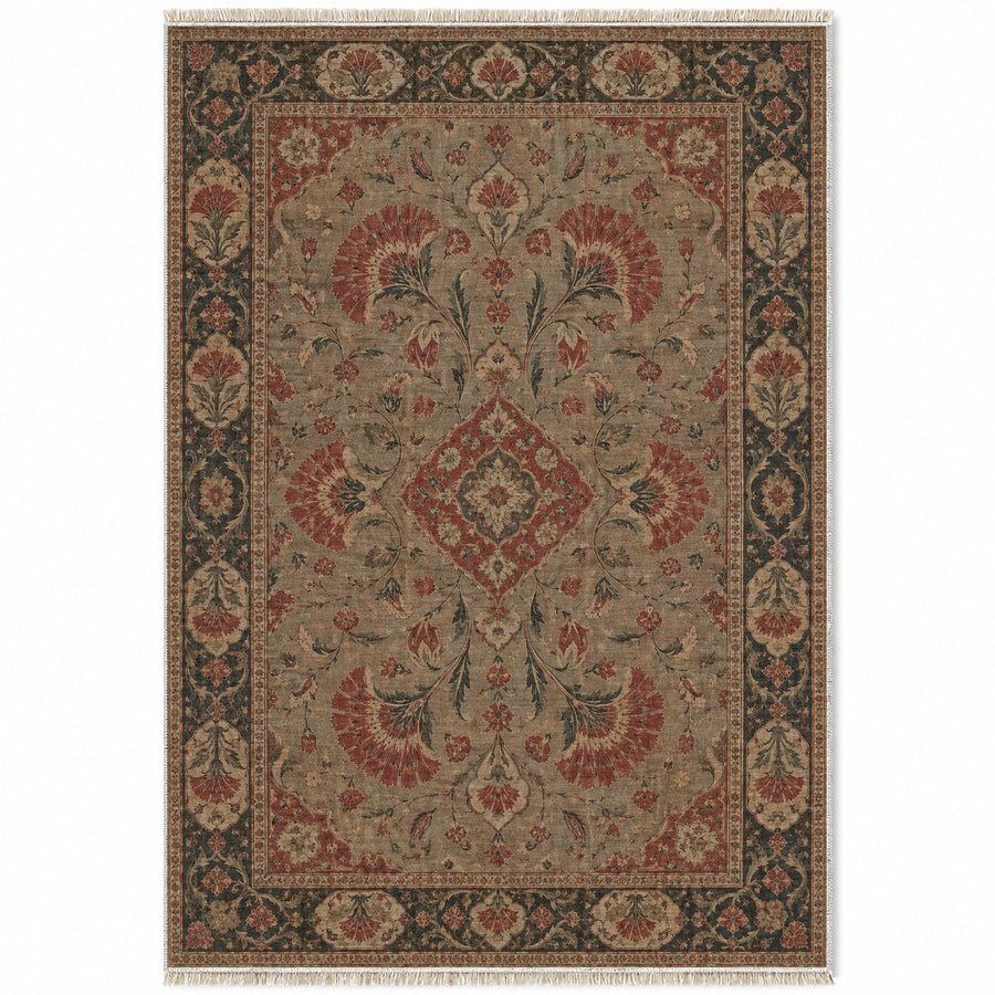 Imperial Carnation Brown Ottoman Washable Rug